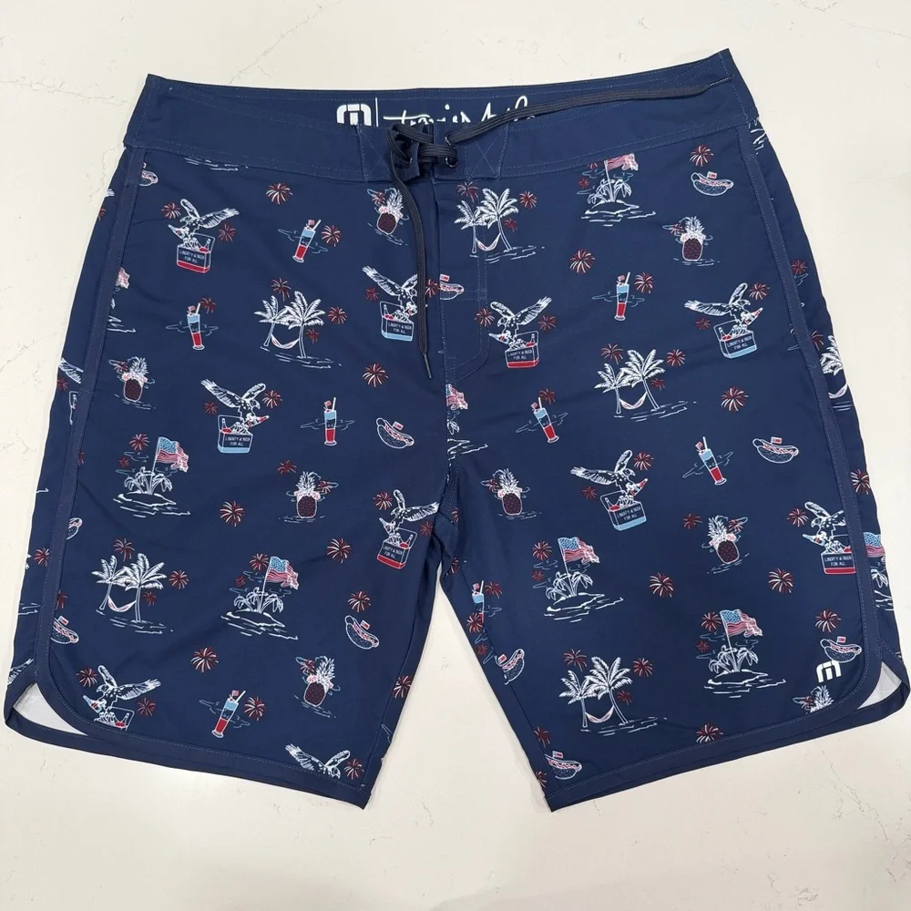 Travis Mathew Men’s Sweet Land Of Beer Boardshorts 38